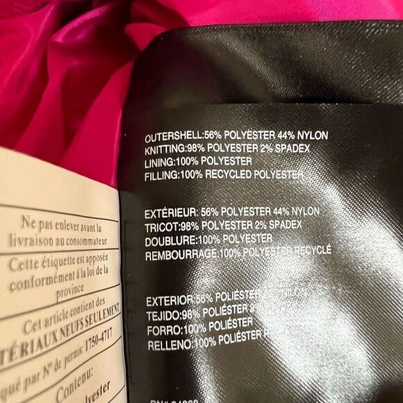 Bernardo Wave Quilted Jacket with Knit Combo on fuchsia orchid flower size S - Picture 9 of 11